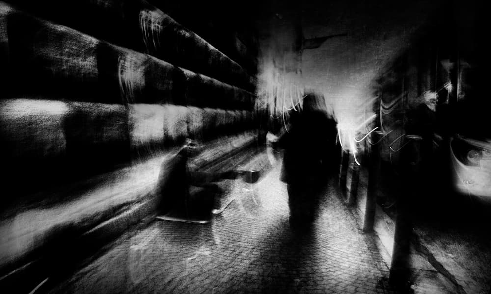 Mysterious Night Walk by Antonio Grambone — canvas wall art