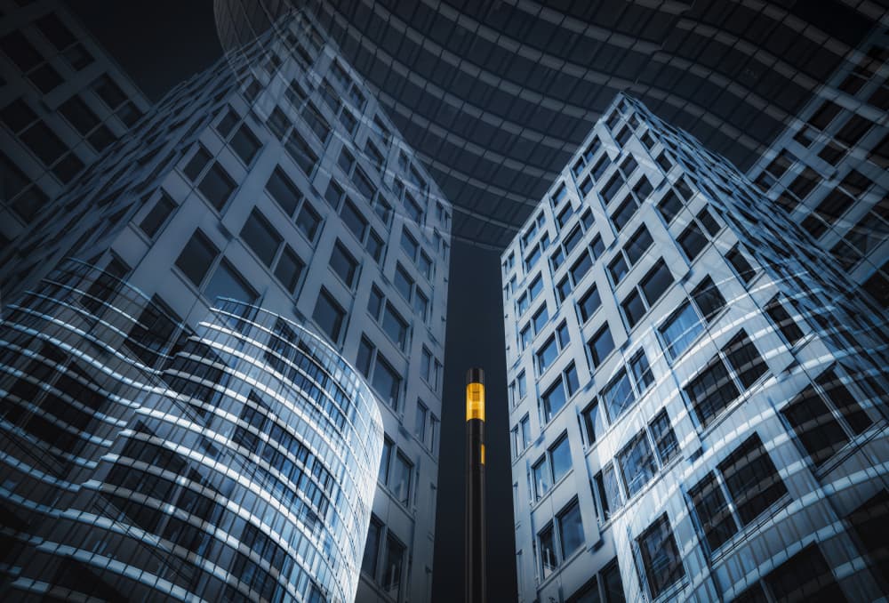 Modern City Geometry by Roland M Schwerdtfeger — canvas wall art