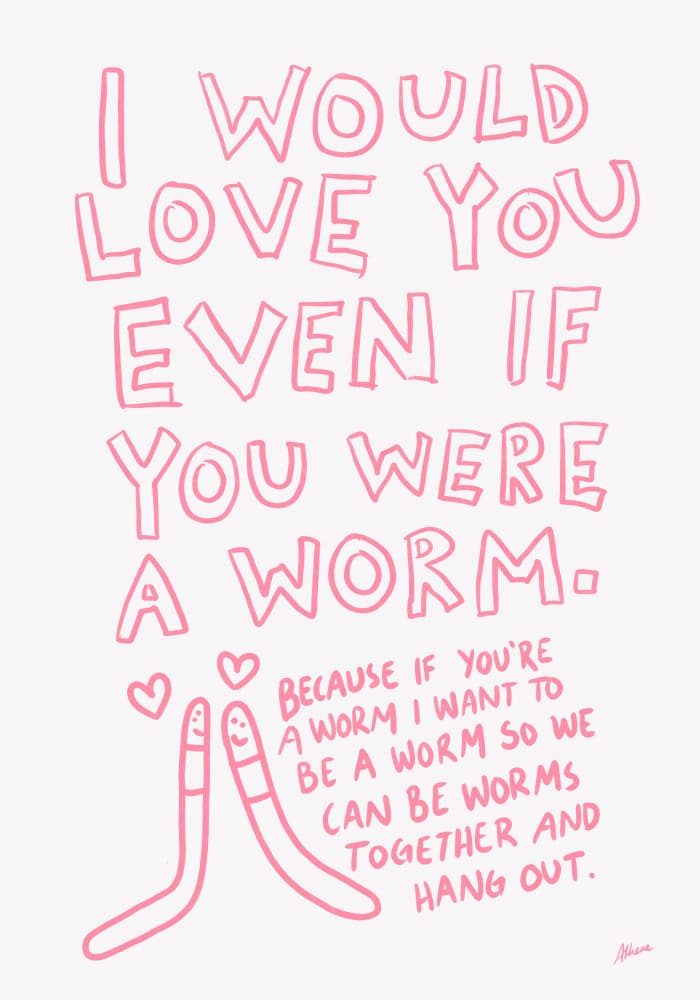 Even if you were a worm by Athene Fritsch — canvas wall art