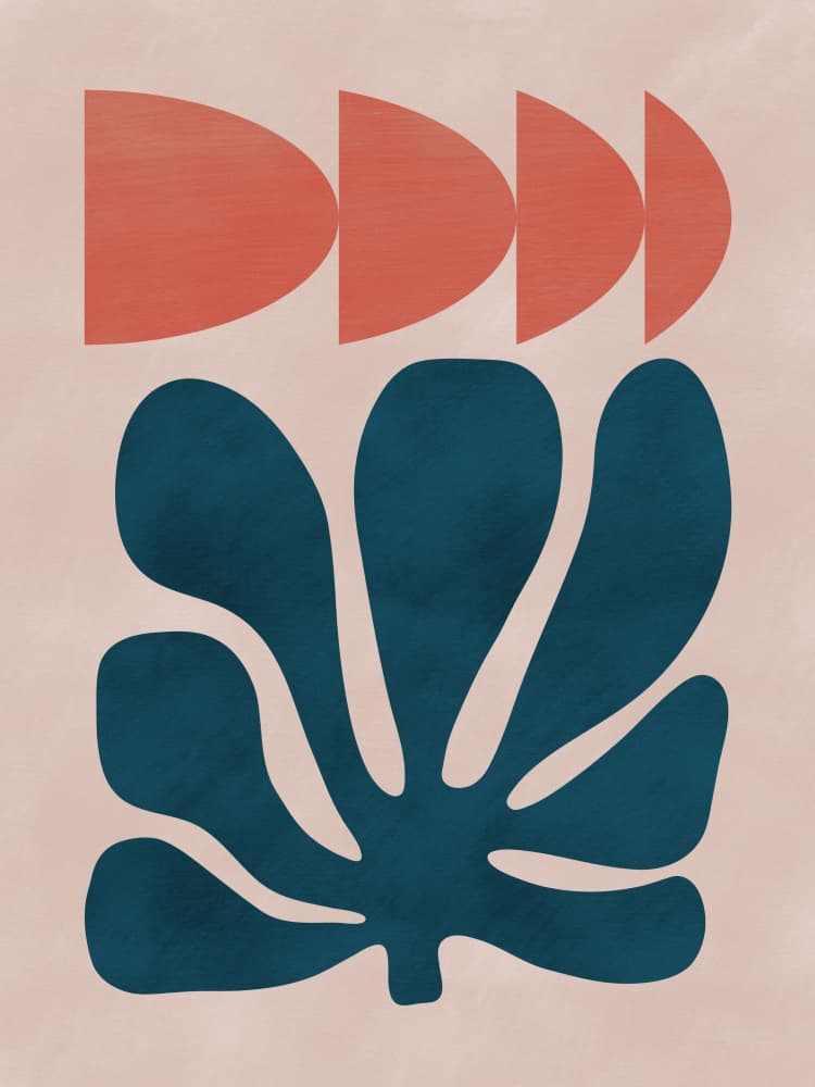 Modern Botanical Shapes by Little Dean — canvas wall art