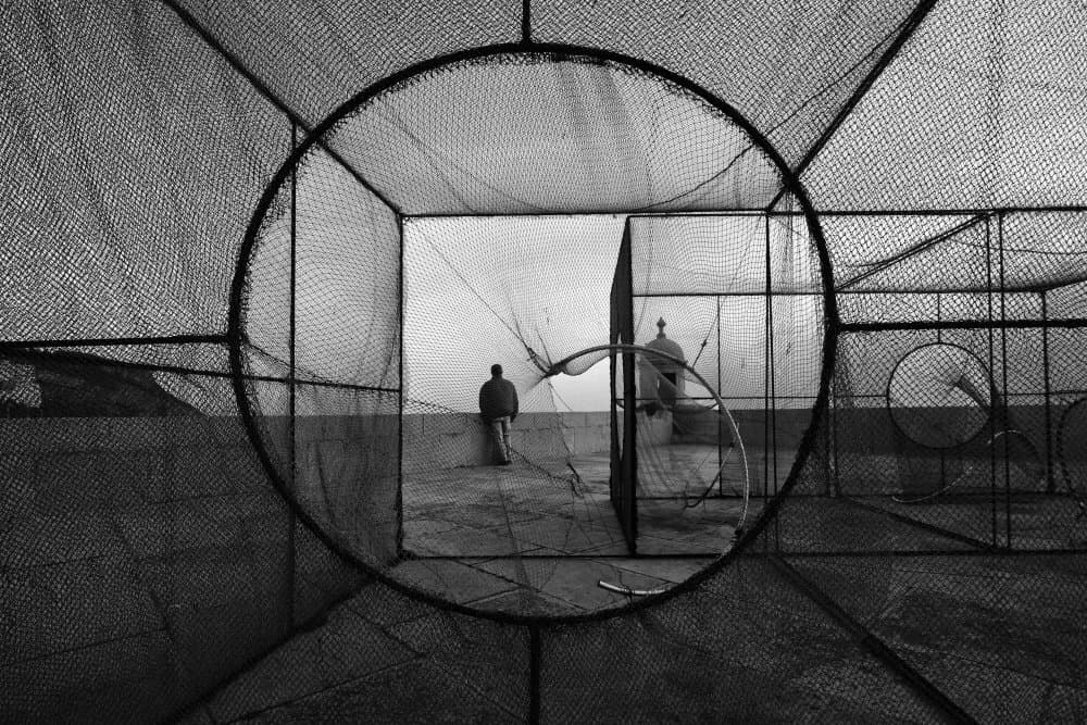 Working in Nets by Josefina Melo — canvas wall art
