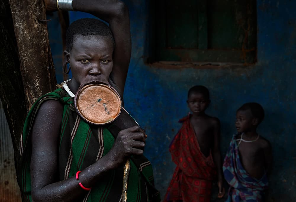 African Woman Lip Plate by Joxe Inazio Kuesta Garmendia — canvas wall art