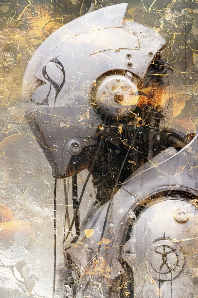 Futuristic Robot Profile by Rafal Kulik — canvas wall art
