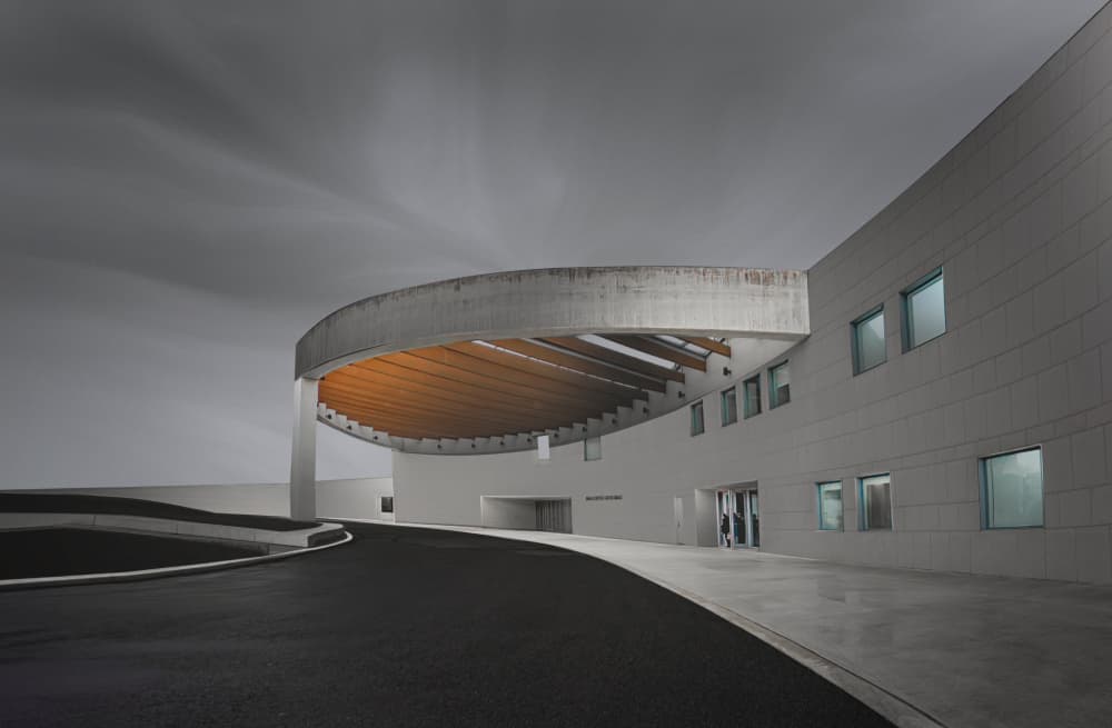 Curved Modern Architecture by Molly Fu APA — canvas wall art