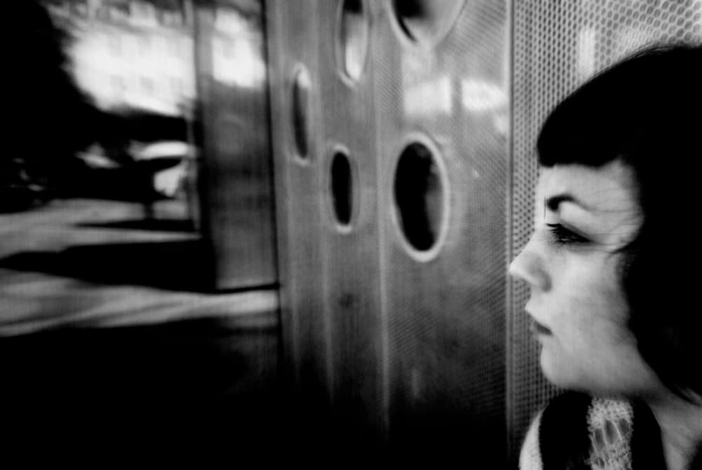Thoughtful Woman City by Milena Seita — canvas wall art