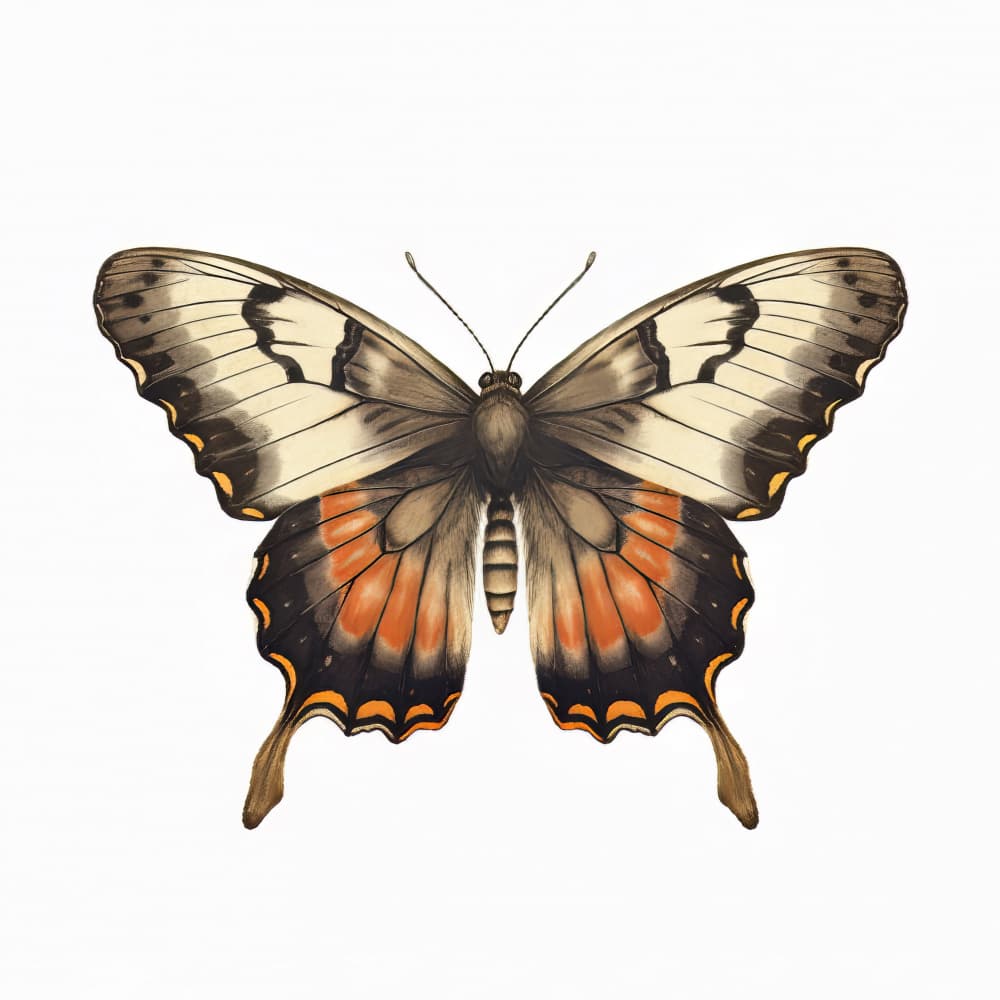 Elegant Orange Butterfly by Bilge Paksoylu — canvas wall art