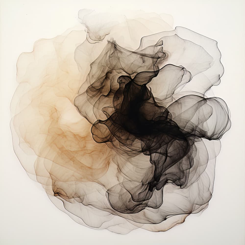 Abstract Smoke Flow by Bilge Paksoylu — canvas wall art