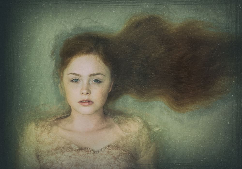 Submerged Redhead Portrait by kenp — canvas wall art