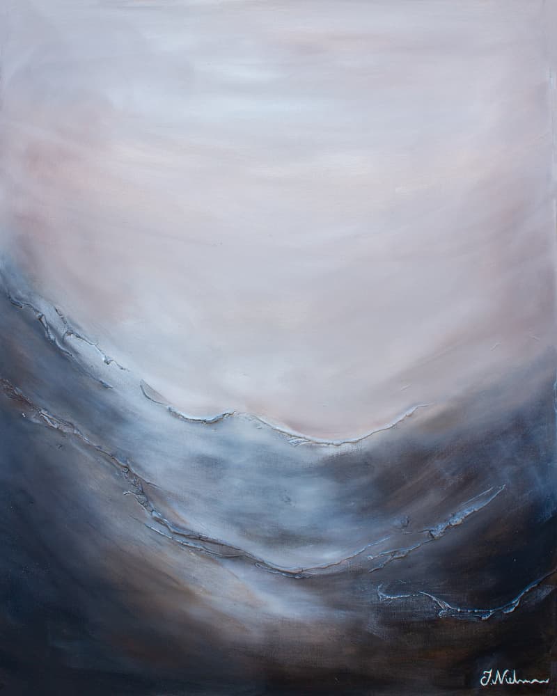 Misty Ocean Horizon by Jenny Nielsen — canvas wall art