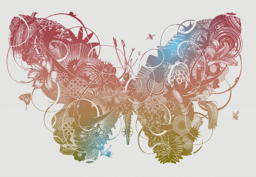 Intricate Steampunk Butterfly by Jaco Putker — canvas wall art