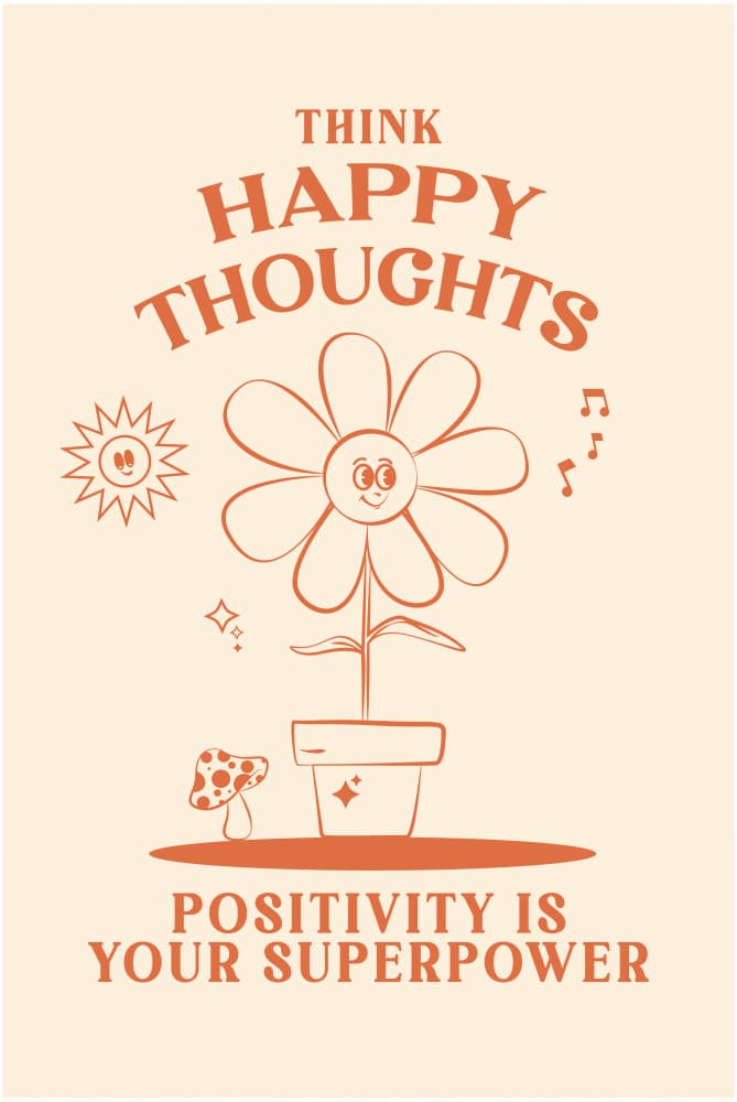 Happy Thoughts by Oju Design — canvas wall art