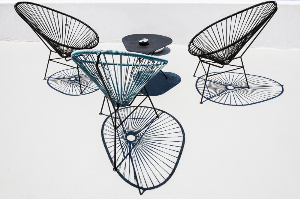 Geometric Chair Shadows by Linda Wride — canvas wall art