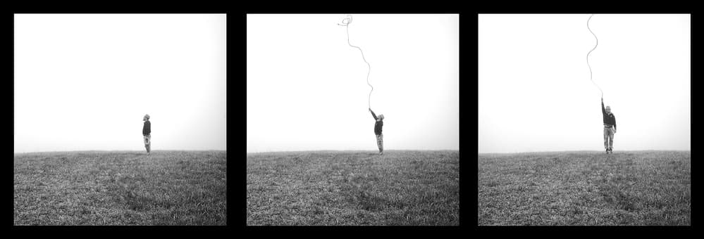 Solitary Figure Skyward Reach by Carlo Ferrara — canvas wall art