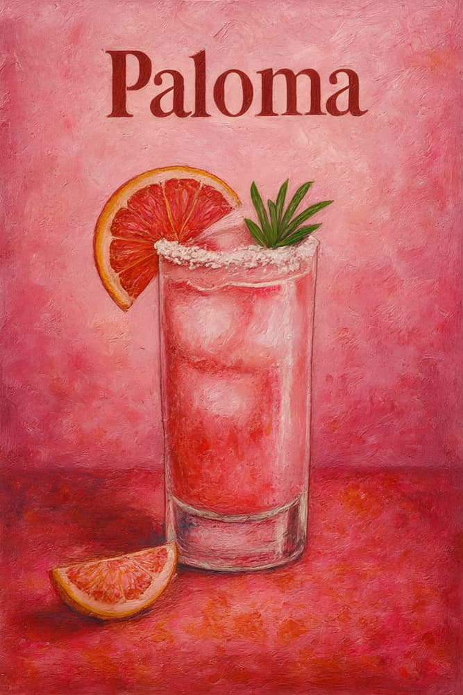 Refreshing Paloma Cocktail by HUGO — canvas wall art