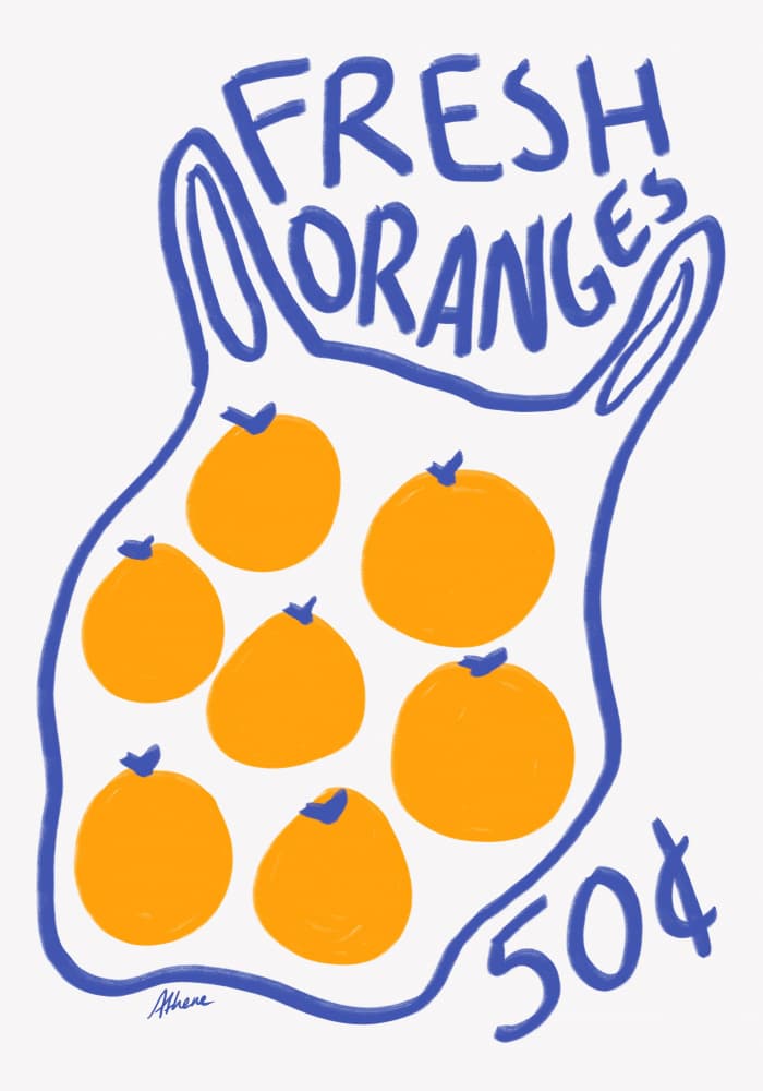 Fresh Oranges by Athene Fritsch — canvas wall art