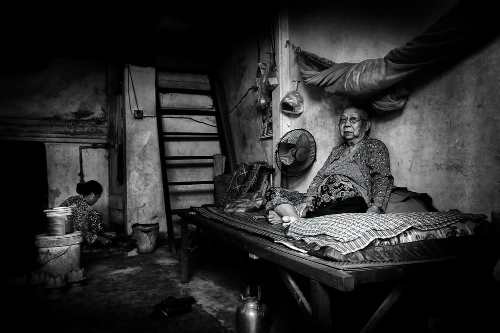 Old Woman's Modest Home by Ali Khataw — canvas wall art