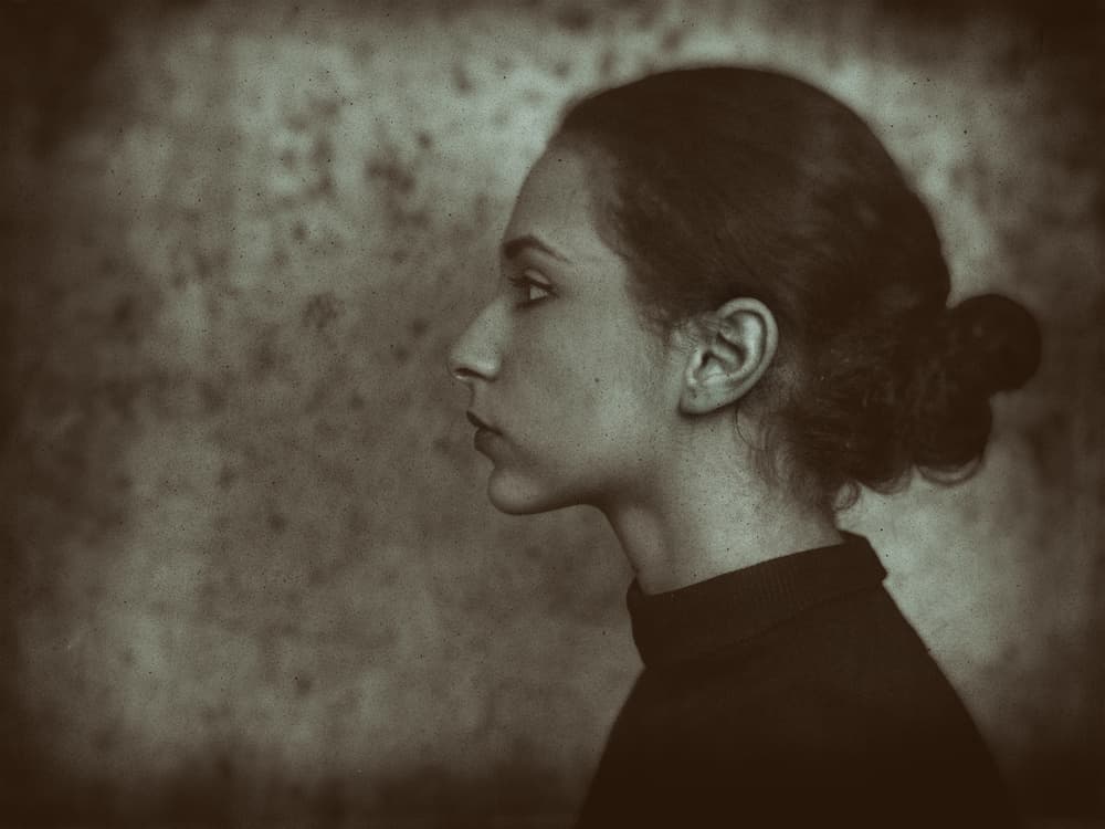 Elegant Woman Profile by Jacob Tuinenga — canvas wall art