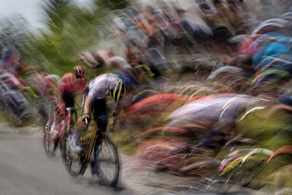 Blurred Cycling Race by Milan Malovrh — canvas wall art