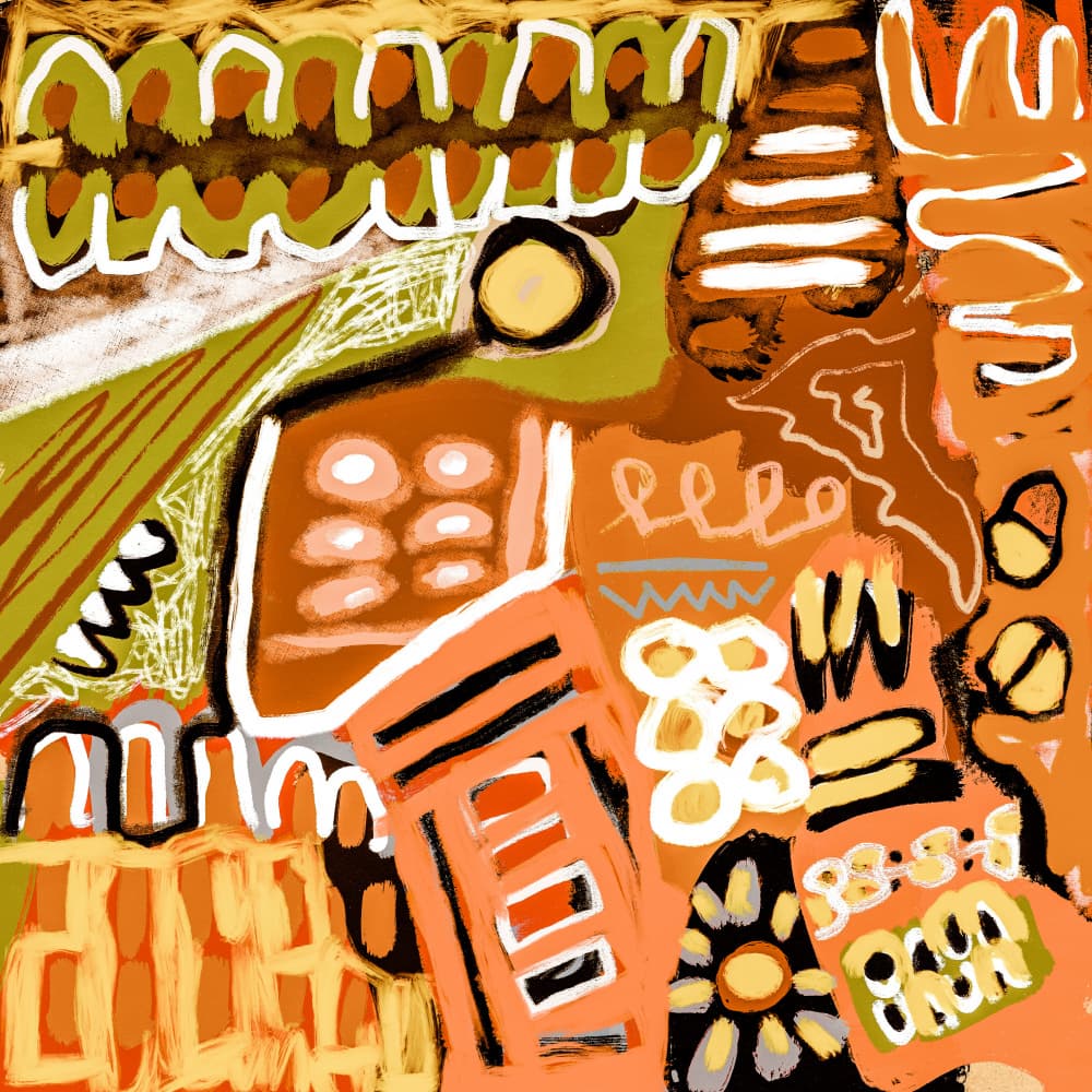 Playful Organic Abstract by Sharyn Bursic — canvas wall art