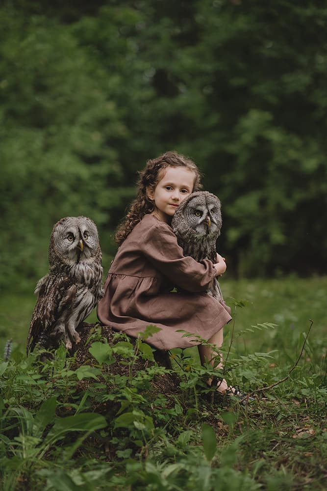 Enchanted Forest Friends by Olga Barantseva — canvas wall art