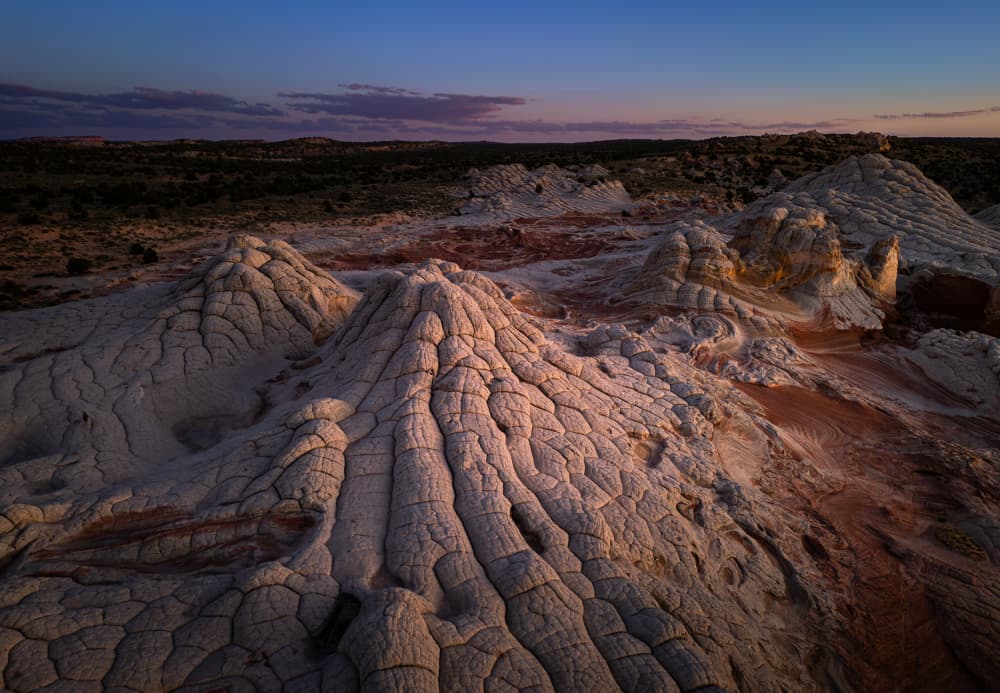Twilight Desert Formations by Bing Li — canvas wall art