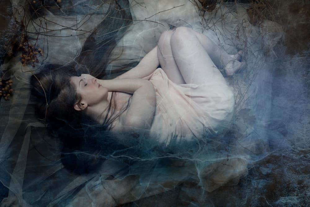 Ethereal Sleeping Woman by Olga Mest — canvas wall art