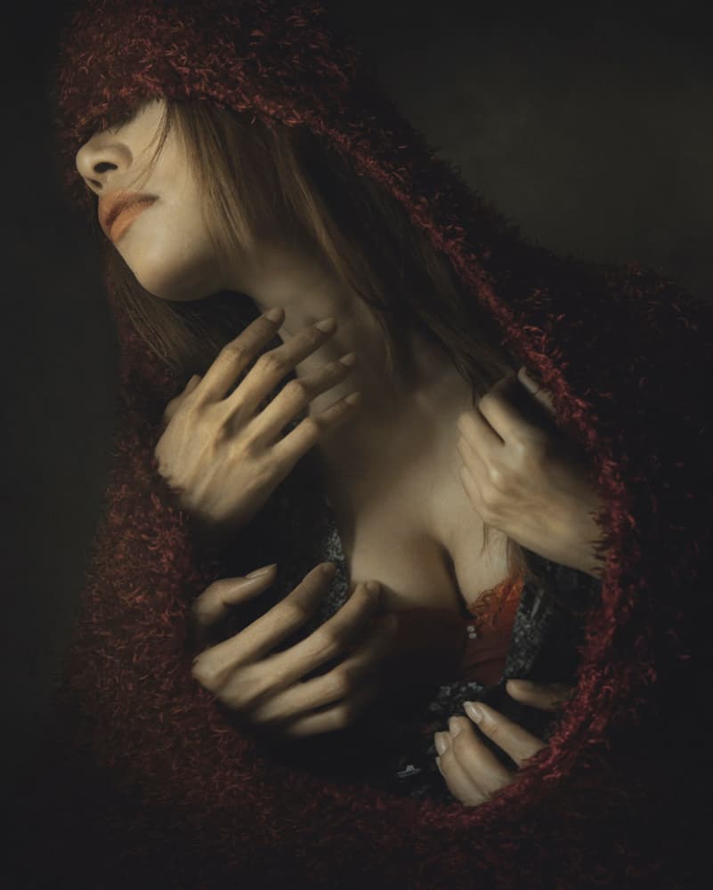 Sensual Red Embrace by Sebastian Kisworo — canvas wall art