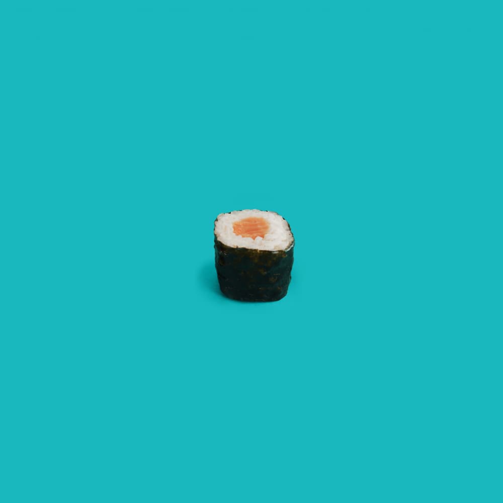 Fresh Salmon Sushi by Julia Ramiro — canvas wall art
