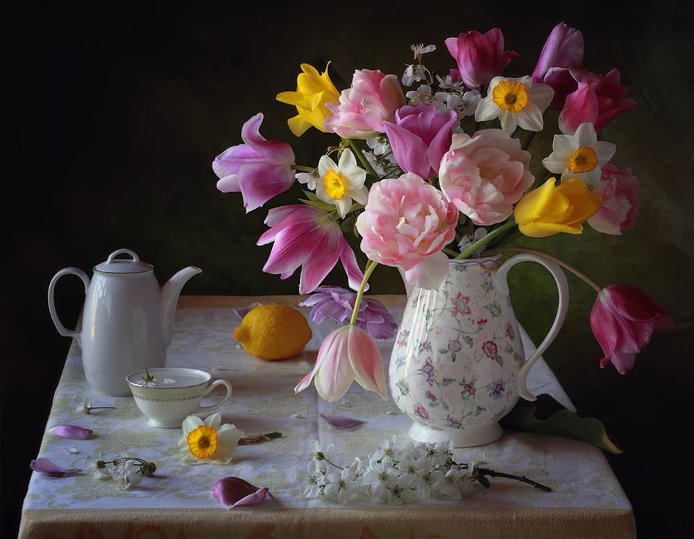 Spring Floral Still Life by Tatyana Skorokhod — canvas wall art