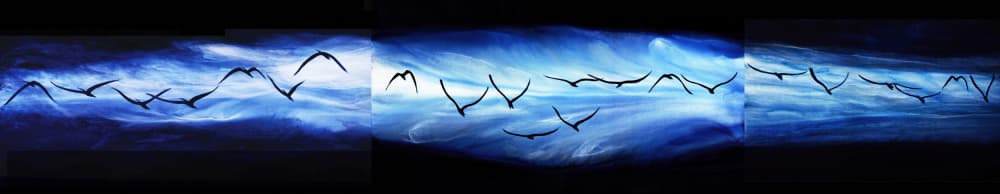 Flock Across Ethereal Sky by RodMacIver — canvas wall art
