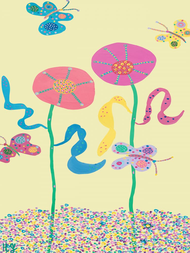 Whimsical Garden Bloom by Helen Joynson — canvas wall art