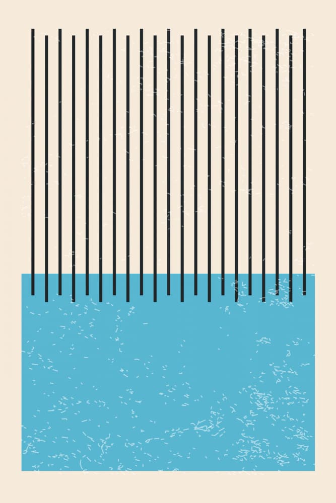 Abstract Blue Geometric Lines by jay stanley — canvas wall art