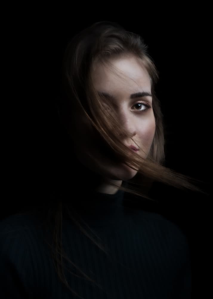 Mysterious Gaze Portrait by Robert Girmencea — canvas wall art
