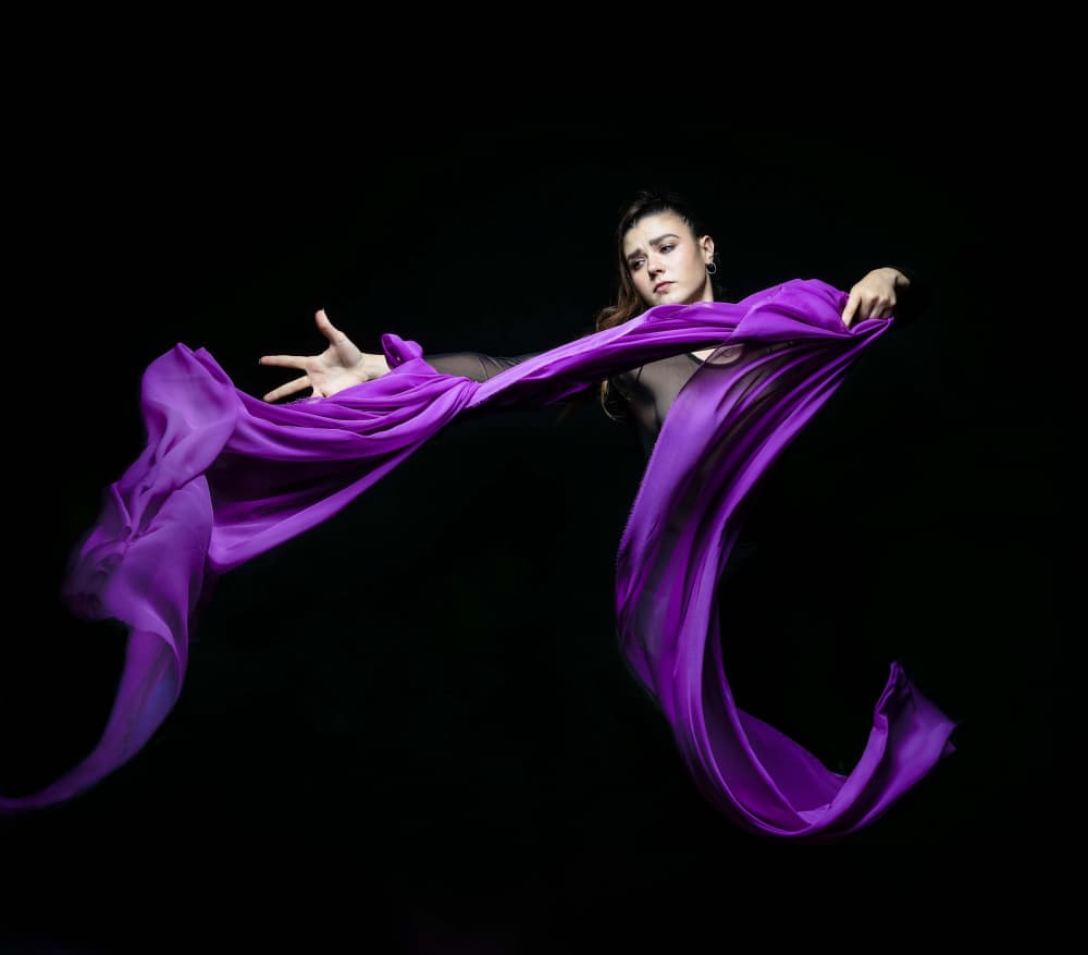 Expressive Fabric Dance by Sam SDFMedia — canvas wall art