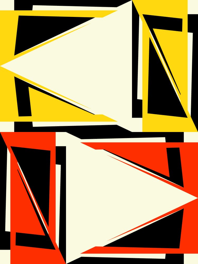 Bold Geometric Triangles by Petr Strnad — canvas wall art