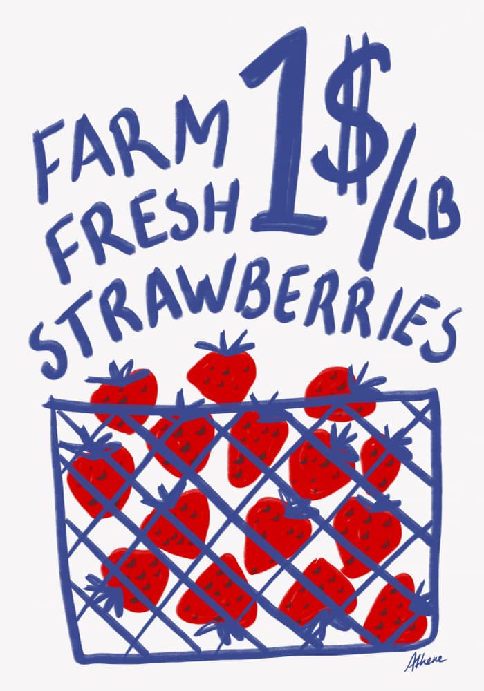 Fresh Strawberries by Athene Fritsch — canvas wall art