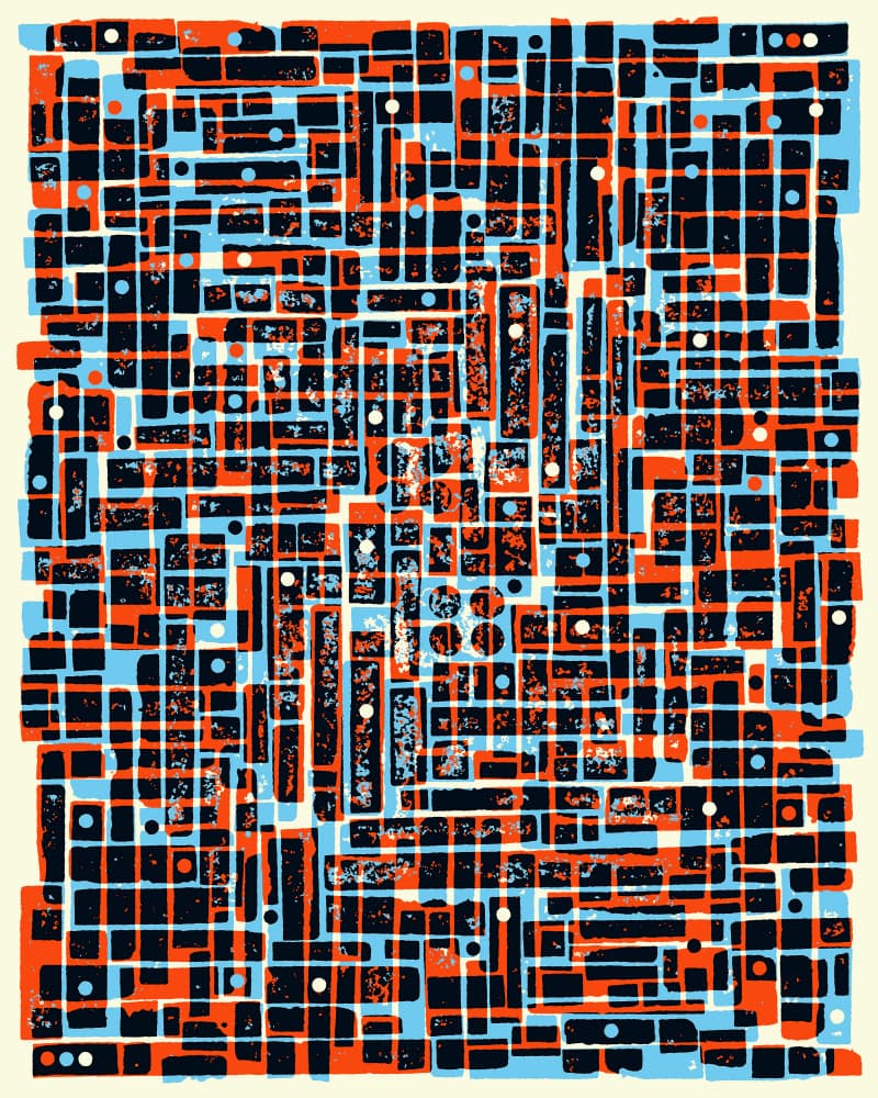 Abstract Urban Maze by Petr Strnad — canvas wall art