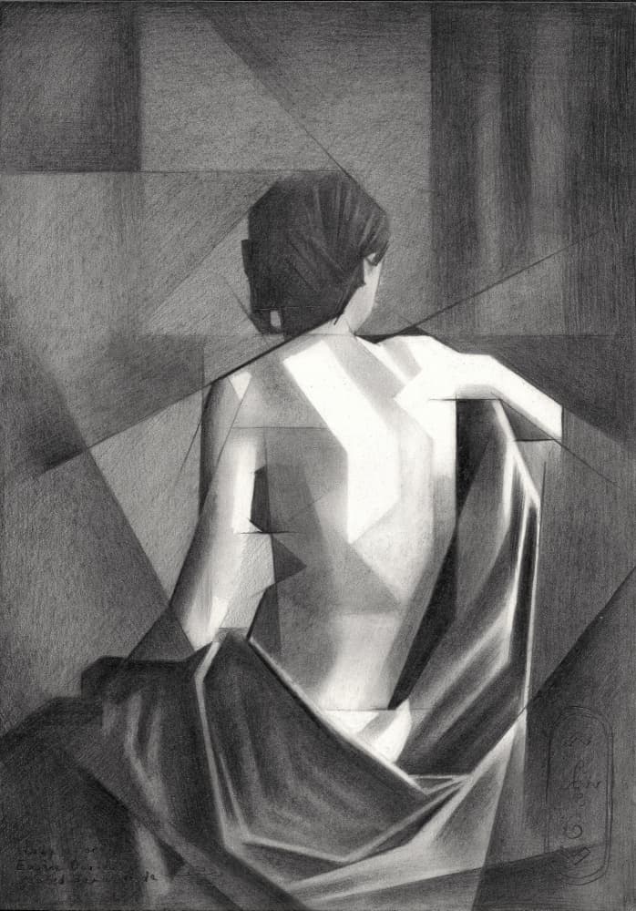 Geometric Draped Figure by Corné Akkers — canvas wall art