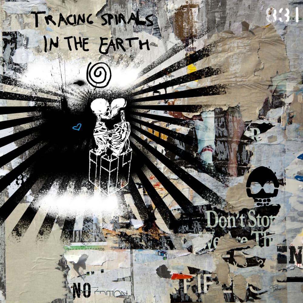 Grunge Skeleton Love Kiss by PASLIER Morgan — canvas wall art