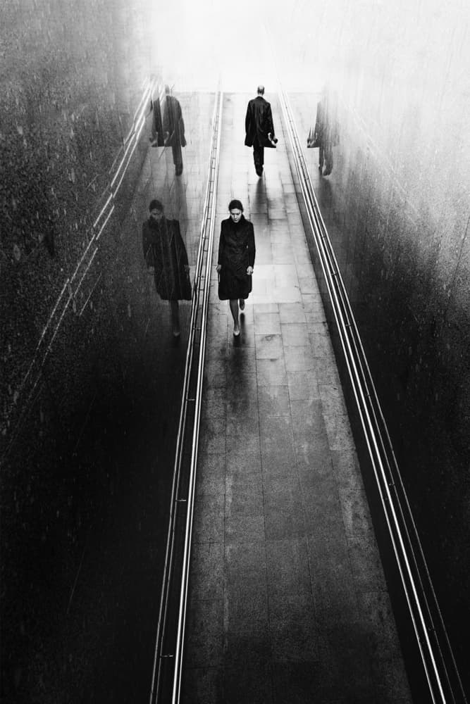 Subway Passage Reflections by Alexander Jikharev — canvas wall art