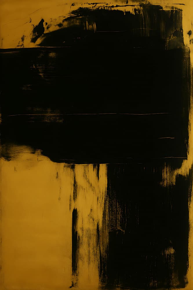 Black Gold Abstract by HUGO — canvas wall art