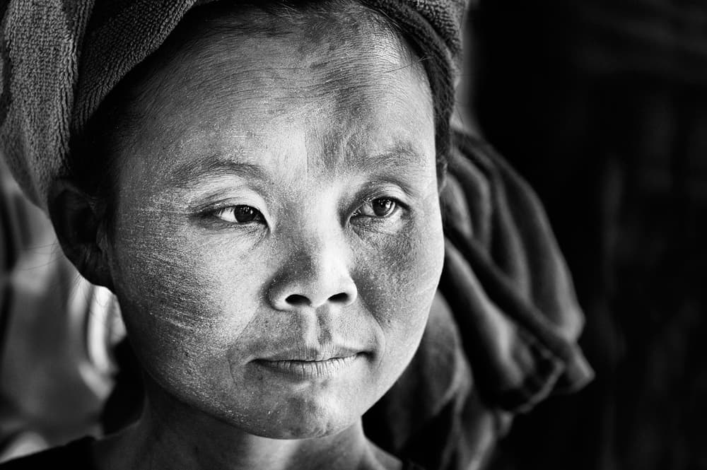 Burmese Woman Portrait by Giovanni Cavalli — canvas wall art