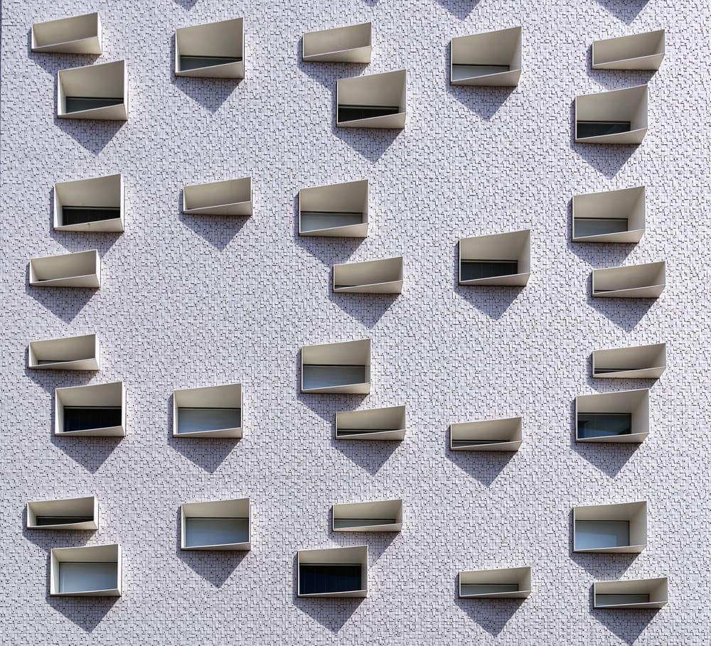 Geometric Window Facade by Theo Luycx — canvas wall art