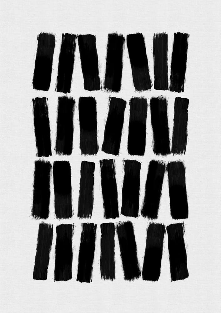 Black Stroke Pattern by Orara Studio — canvas wall art