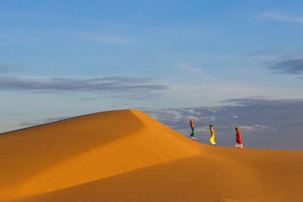 Colorful Desert Journey by Sally Widjaja — canvas wall art