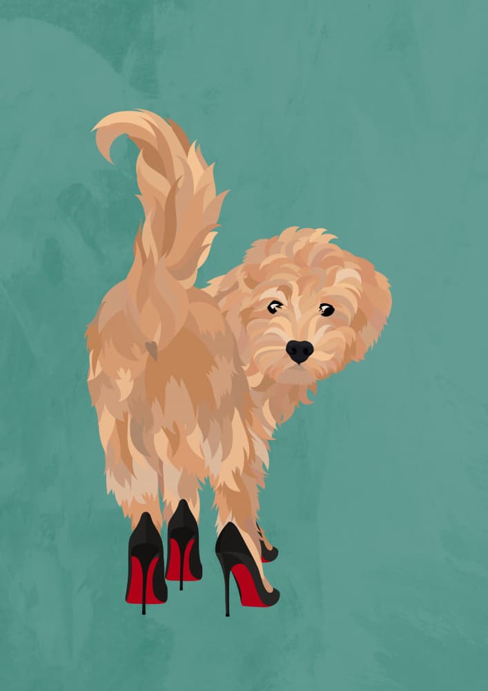 Doodle In Red Heels by Sarah Manovski — canvas wall art