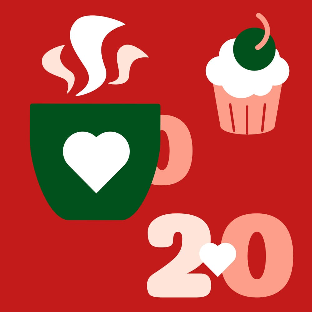 Twenty Love Cupcake by Marika Barsrsind β canvas wall art
