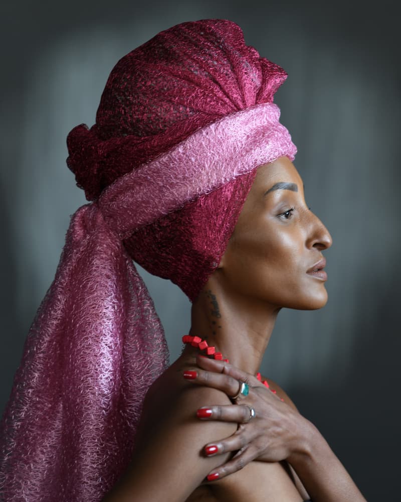Regal Pink Turban by Yoram GIL — canvas wall art