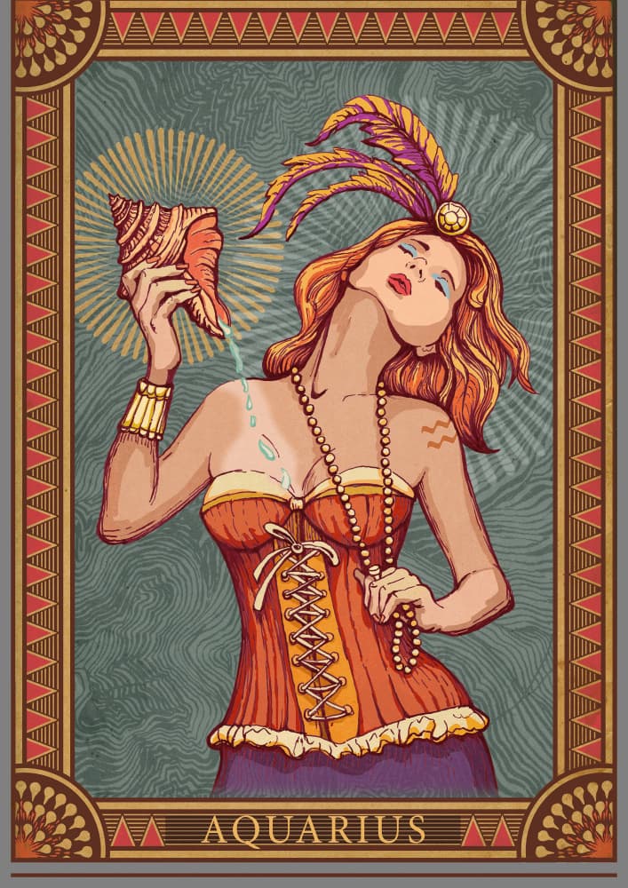 Aquarius Water Bearer by Olga Galeeva — canvas wall art