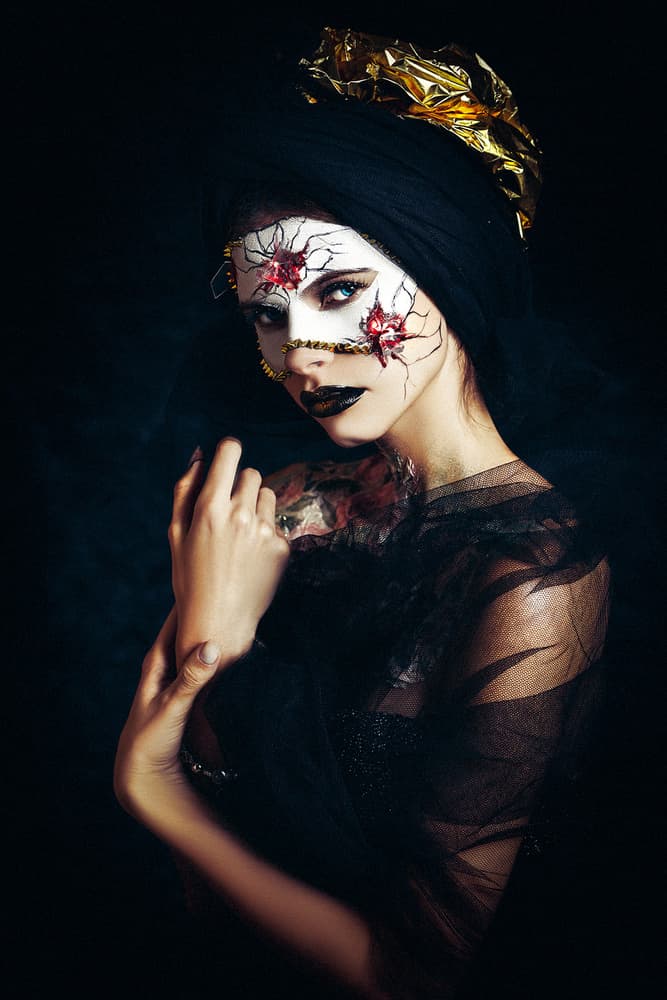 Dramatic Masked Beauty by Ruslan Bolgov — canvas wall art
